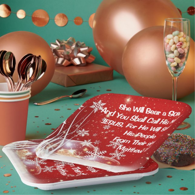 Platos de papel de Navidad de la Natividad (Multi)