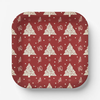 Platos de papel de Navidad dorados
