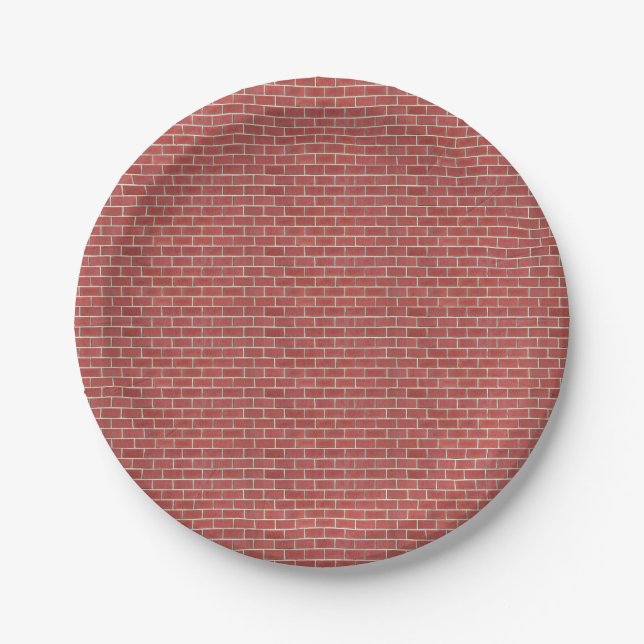Platos de papel de pared de ladrillo rojo (Anverso)