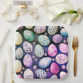 Platos de papel de Pascua hermosos