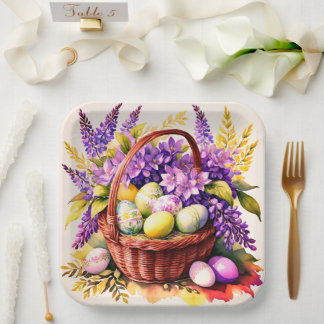 Platos de papel de Pascua hermosos