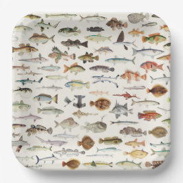 Platos de papel de peces, Fiesta de vida marina