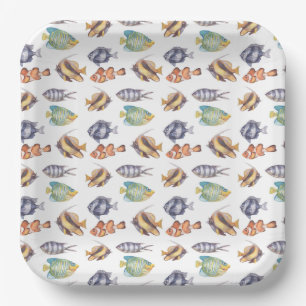Platos de papel de pescado, Fiesta de cumpleaños b