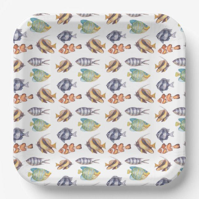 Platos de papel de pescado, Fiesta de cumpleaños b (Anverso)