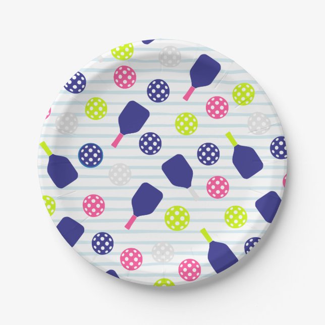 Platos de papel de pickleball (Anverso)