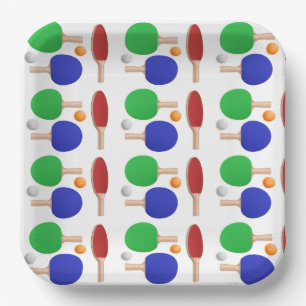 Platos de papel de Ping Pong, fiesta de tenis de m