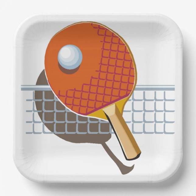 Platos de papel de Ping Pong, platos de fiesta de  (Anverso)