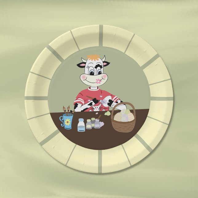 Platos de papel de Semana Santa personalizado (Cute Easter paper plate)