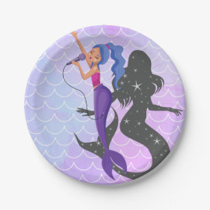 Platos de papel de sirena