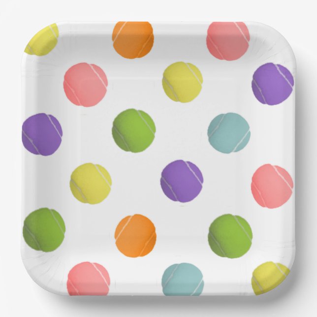 Platos de papel de tenis (Anverso)