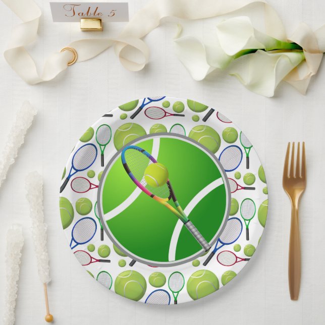 Platos de papel de tenis (Boda)