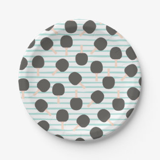 Platos de papel de tenis de mesa lindos
