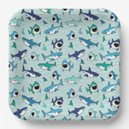 Platos de Papel de Tiburones, Fiesta de Vida Marin
