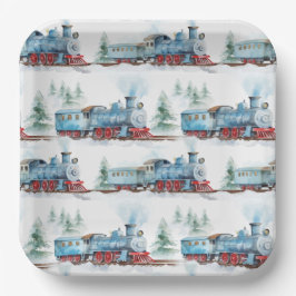 Platos de Papel de Tren, Vajilla de Fiesta Locomot