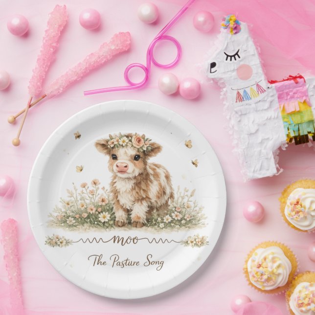 Platos de papel de vaca Meadow Melody (Fiesta)