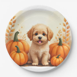 Platos de Papel Decorativos de Cachorro en Parche