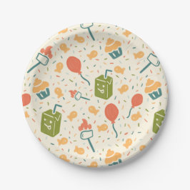 Platos de papel del 4º cumpleaños de Camp Chaos