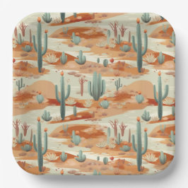 Platos de papel del desierto, suministros para fie