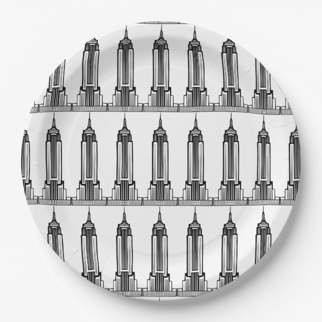 Platos de papel del Empire State Building (Anverso)