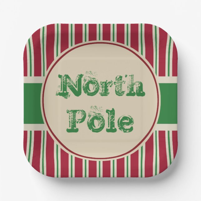 Platos de papel del Polo Norte (Anverso)
