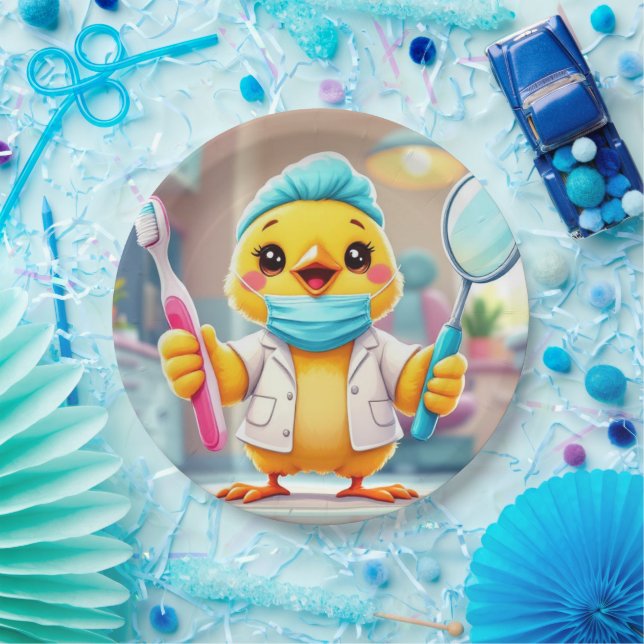 Platos de papel Dentist Chick (Fiesta)