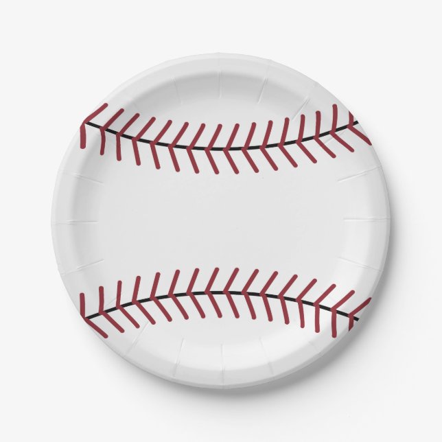 Platos de papel deportivos de béisbol (Anverso)