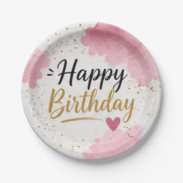 Platos de Papel Desechables Feliz Cumpleaños