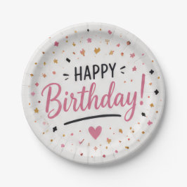 Platos de Papel Desechables Feliz Cumpleaños