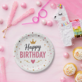Platos de Papel Desechables Feliz Cumpleaños