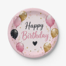 Platos de papel desechables para fiestas de globos