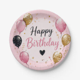 Platos de papel desechables para fiestas de globos