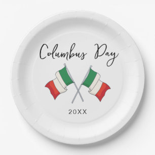Platos de Papel Día de Columbus