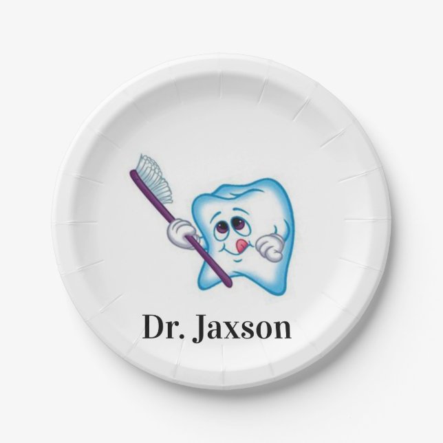 Platos de Papel Dientes de Dentista (Anverso)