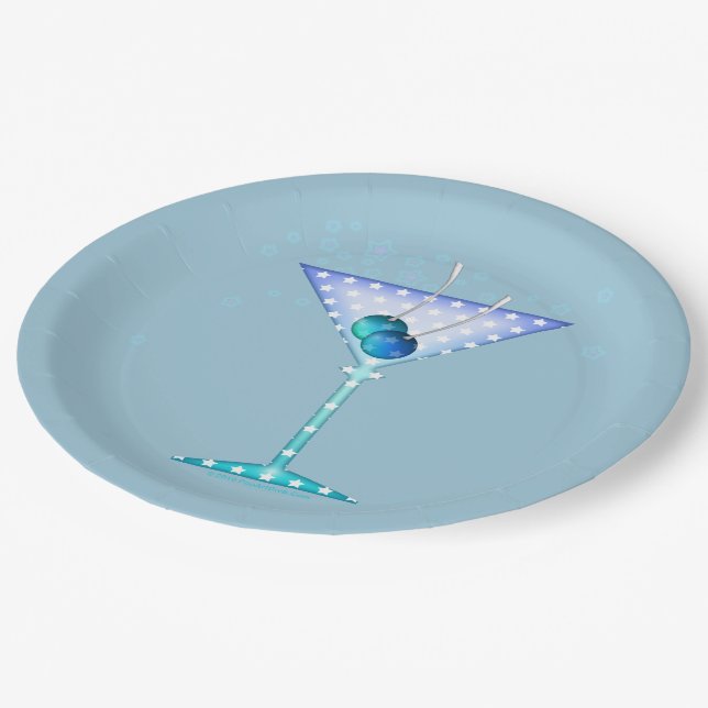 PLATOS DE PAPEL, DISEÑO DE MARTINI AZUL (Angular)