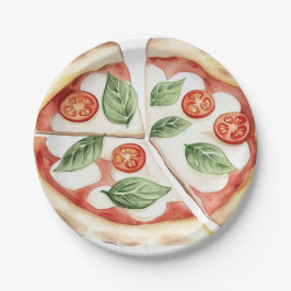 Platos de papel divertidos de pizza