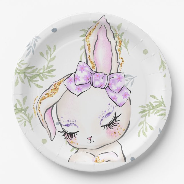 Platos de papel Easter Cutie (Anverso)