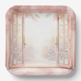 Platos de papel elegantes de Navidad