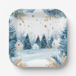 Platos de papel elegantes para Navidad