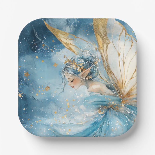 Platos de papel elegantes para Navidad (Anverso)