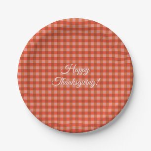 Platos de papel Feliz Día de Acción de Gracias