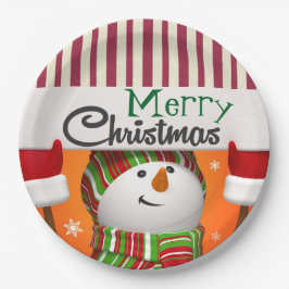 Platos de papel Feliz Navidad