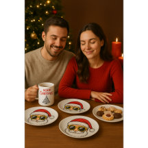 🎄 Platos de Papel Feliz Navidad | Fiesta Festiva 