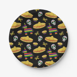 Platos de Papel Fiesta Mexicana y Día de Muertos