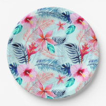 Platos de Papel Fiesta Tropical