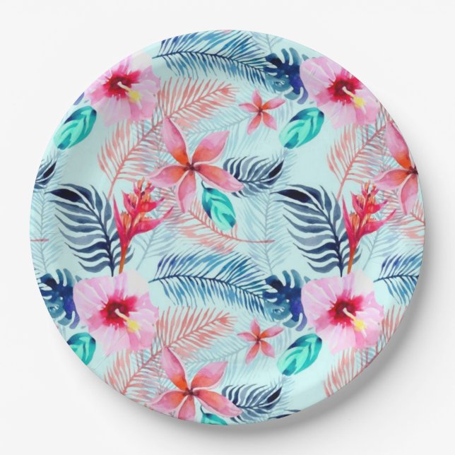 Platos de Papel Fiesta Tropical (Anverso)