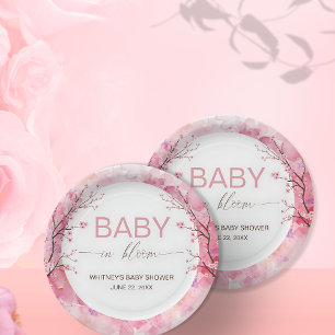 Platos de papel Flor de Cerezo Baby in Bloom