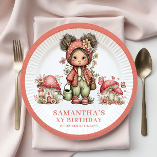 Platos de Papel Floral Pastel Cumpleaños 6 de Hada
