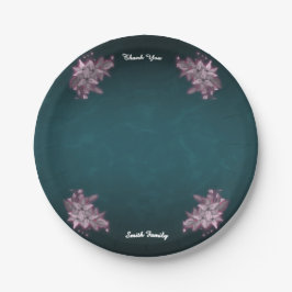 Platos de papel florales elegantes editables