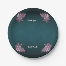 Platos de papel florales elegantes editables