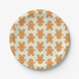 Platos de Papel Galletas Bebé de Jengibre Navidad